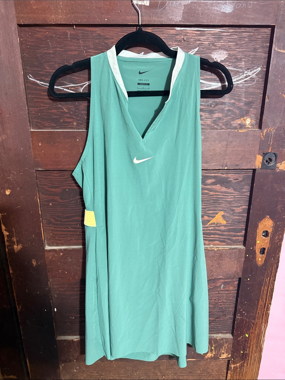Nike Women's Teal Athletic Tennis Dress with White Trim